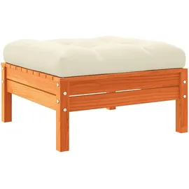 vidaXL Gartensofa mit Kissen und Hocker 3-Sitzer