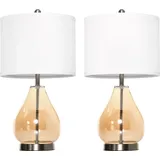 Homcom Tischlampen Bernstein 2 St.