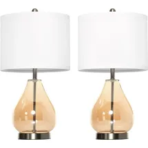 Homcom Tischlampen Bernstein 2 St.