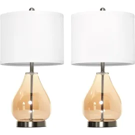 Homcom Tischlampen Bernstein 2 St.