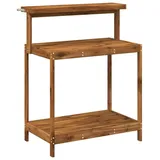 vidaXL Umtopfbank 86,5 x 48,5 x 106 cm Pflanztisch beige/braun
