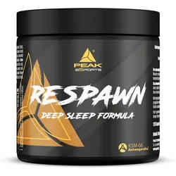 PEAK Respawn - 120 Kapseln I 30 Portionen I All-In-One Schlafunterstützung I Beruhigung I mit Melatonin I Ashwagandha KSM-66® I Baldrian I Melisse I Passionsblume I Vitamine I Mineralstoffe 114 g