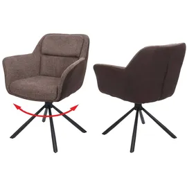 MCW Esszimmerstuhl K33 Kunstleder braun-dunkelbraun 2er Set
