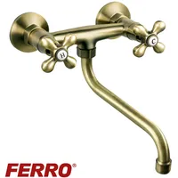 Bronzene Retro Zweigriff Küchenarmatur Spültisch Wandarmatur Küchen Wasserhahn