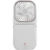 Faltbarer Und Per Usb Aufladbarer Nackenventilator, 3 Geschwindigkeitsstufen, Mini-ventilator Für Wanderungen Und Picknicks, Weiß
