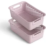 ProHome Aufbewahrungskorb Modularer Kunststoffkorb 25 x 16 x 8 cm rosa
