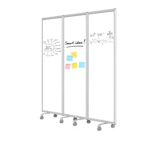 Master of Boards Master of Boards, Mobile Trennwand Präsentationsboard Whiteboardoberfläche 3-teilig