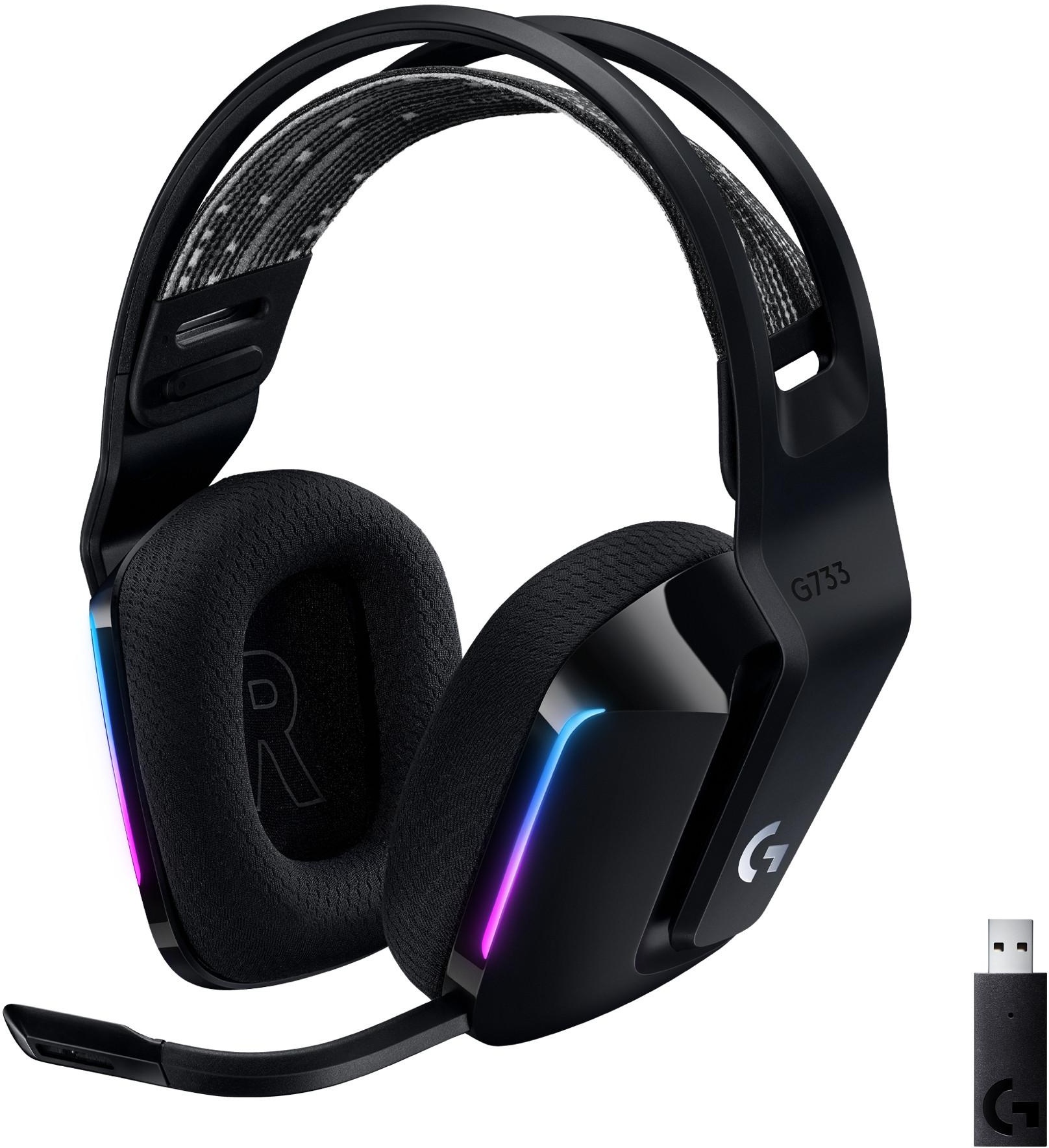 Logitech G733 Kabelloses LIGHTSPEED RGB Gaming-Headset, schwarz (Bluetooth)