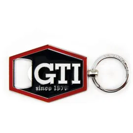 BRISA VW Collection - Volkswagen Schlüssel-Anhänger-Ring Schlüsselbund-Accessoire Keyholder mit Flaschenöffner, schwarz