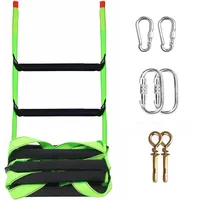 Hanured® Strickleiter 10M, Feuerfeste Rettungsleiter mit 2 Karabiner, Notfeuerleiter Fluchtleiter Tragbar, Tragfähigkeit bis 600 kg