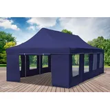 Faltpavillon Faltzelt Pavillon 4x8m Blau Gartenzelt Klappzelt Wasserdicht