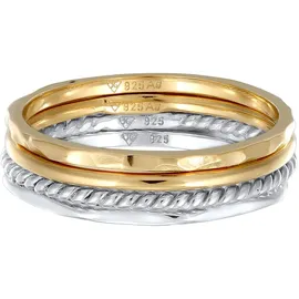 Elli Ring 925 Sterling Silber in Zweifarbig | Gr.: 58