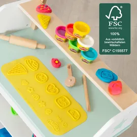 roba Play-Doh Starterset 3D-Kreativmatte FSC-Holzwerkzeuge 6 Knetdosen