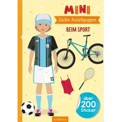 ARSEDITION 135806 Mini-Sticker-Anziehpuppen – Beim Sport