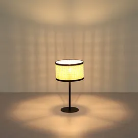 GLOBO Tischleuchte Bambus-Optik Schwarz