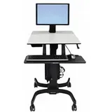 Ergotron WorkFit-C 1fach Mobiler Sitz-/Steh-PC-Arbeitsplatz 25,4cm (10\ - - 61cm (24\ Schwarz, Gr