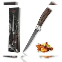 Wakoli EDIB Ausbeinmesser 14,5 cm Damaststahl Pakkaholzgriff