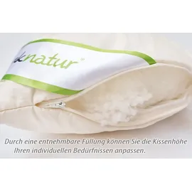 franknatur KopfKissen Lyocell 40 x 80 cm Beige