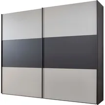 Wiemann Schwebetürenschrank Korfu 246,9 x 236 x 67 cm Grau/Schwarz