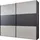 Wiemann Schwebetürenschrank Korfu 246,9 x 236 x 67 cm Grau/Schwarz