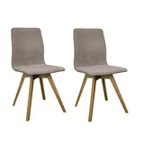 Andas Esszimmerstuhl »Rania« (Set) 2 Stk.Massivholzgestell, mit Keder braun