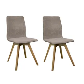 Andas Esszimmerstuhl »Rania« (Set) 2 Stk.Massivholzgestell, mit Keder braun