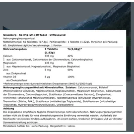 Grassberg Ca+Mg+Zn Tabletten 60 St.