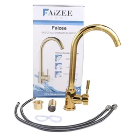 faizee home Granitspüle 75x43,5 cm rechts Einbauspüle weiß Handbetätigung 750 x 435 mm