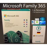 Microsoft 365 Family 6 Benutzer 12 Monate PKC DE Win Mac Android iOS