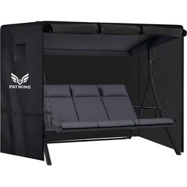 luxuskollektion Hollywoodschaukel Abdeckung 210 x 150 x 150 cm Schwarz