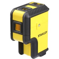 Stanley Punktlaser STHT77503-1 SPL3 (kompakter mit roter Diode, zwei Lotpunkten abwärts und aufwärts und einem horizontalen Punkt, für Innenräume bis 30 m, inkl. Halterung, Batterien und Tasche), 1,5 V, gelb/schwarz
