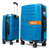 Leon Handgepäck Koffer, passend für Ryanair, mit TSA Schloss, Koffer klein, Handgepäck-Koffer, kleiner Koffer, Koffer & Trolleys, Hartschalenkoffer, Ryanair Handgepäck 55x40x20 leicht (Petrol, M)