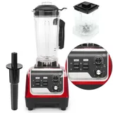 7MAGIC Standmixer Profi Smoothie Mixer, 32000 U/min, 1600,00 W, 2L Smoothie Maker mit variabler Geschwindigkeit rot