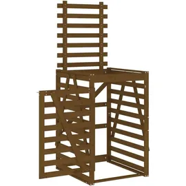 deluke Mülltonnenbox BOUMI 84 x 90 x 128,5 cm braun