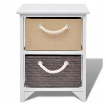vidaXL Nachtschrank 40 x 30 x 50 cm Weiß