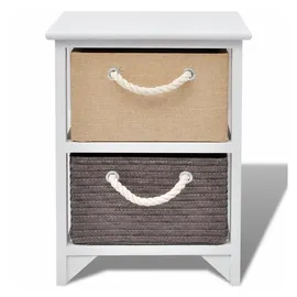 vidaXL Nachtschrank 40 x 30 x 50 cm Weiß