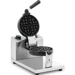 Royal Catering Waffeleisen - rund - 4 kleine Waffeln - 1200 W -
