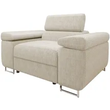 Mirjan24 Sessel Torezio Cord 134 x 90 x 102 cm Beige