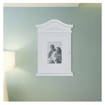vidaXL Schlüsselkasten mit Fotorahmen 241149  Weiß