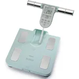 Omron Körper-Analyse-Waage BF511 Ganzkörpermessung mit klinischer Genauigkeit, 8 Sensoren, Körper- & Viszeralfett, Muskelmasse, BMI & RMR, bis 150 kg, 4 Nutzer grün