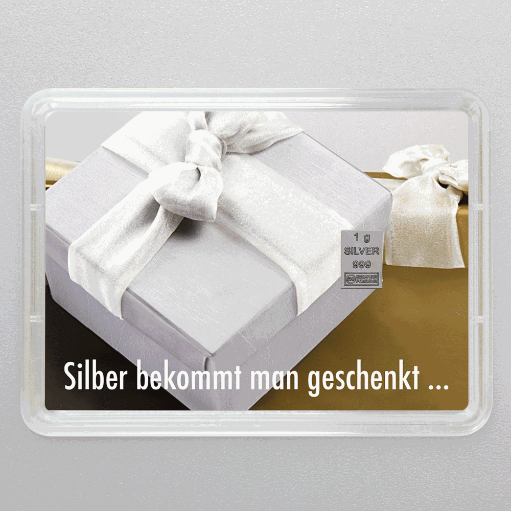 Silberbarren 1g Silber bekommt man geschenkt