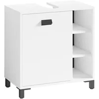 ByLIVING Waschbeckenunterschrank WELLNESS, Breite 60 cm, weiß/schwarz