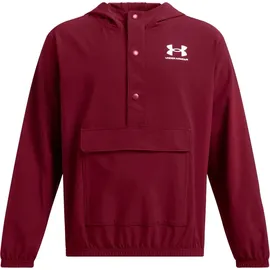 Under Armour Icon Woven Jacke - Cardinal / White - 14-16 Jahre