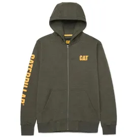 CAT Zip Hoodie Banner oliv 2XL