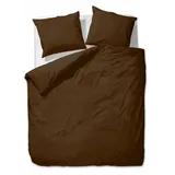 etérea Himmlische Qualität Bettwäsche etérea Mako Satin Uni Bettwäsche Einfarbig, Mako-Satin, 4 teilig braun