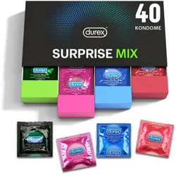 durex Kondome Suprise Me, 1 St., 4 unterschiedliche Varianten, 40 Stk.