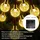 lqwell LQWELL® Solar Lichterkette Aussen 5M 15LED 8 Modi für Innen und Aussen Kettenlicht Kristall Kugeln IP44 Spritzwassergeschützt Garten(Warmweiß) - Weiß