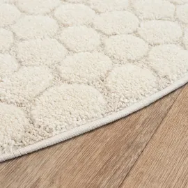 The CarPET Elisa Kids", Teppich für Kinderzimmer Kinderteppich, Spielteppich, Pflegeleicht, strapazierfähige, Creme, 120 cm Rund