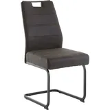 Hela Esszimmerstuhl HELA "Lena", grau (vintage anthrazit, schwarz), 1 Stk., Microfaser VINTAGE Lederoptik, Stoff, Stühle, Esszimmerstuhl, 1, 2 und 4 Stück, mit Federkern Polsterung, Schwingstuhl