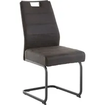 Hela Esszimmerstuhl HELA "Lena", grau (vintage anthrazit, schwarz), 1 Stk., Microfaser VINTAGE Lederoptik, Stoff, Stühle, Esszimmerstuhl, 1, 2 und 4 Stück, mit Federkern Polsterung, Schwingstuhl